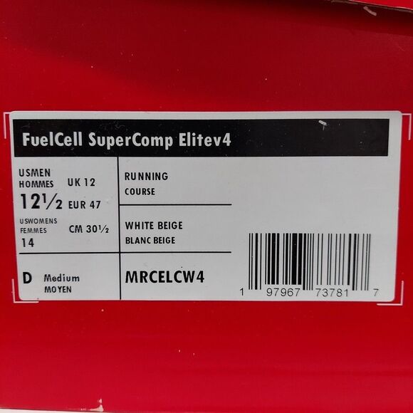 New Balance m12.5/W14 FuelCell SuperComp Elite v4 Running Shoes Carbon Marathon main image 8